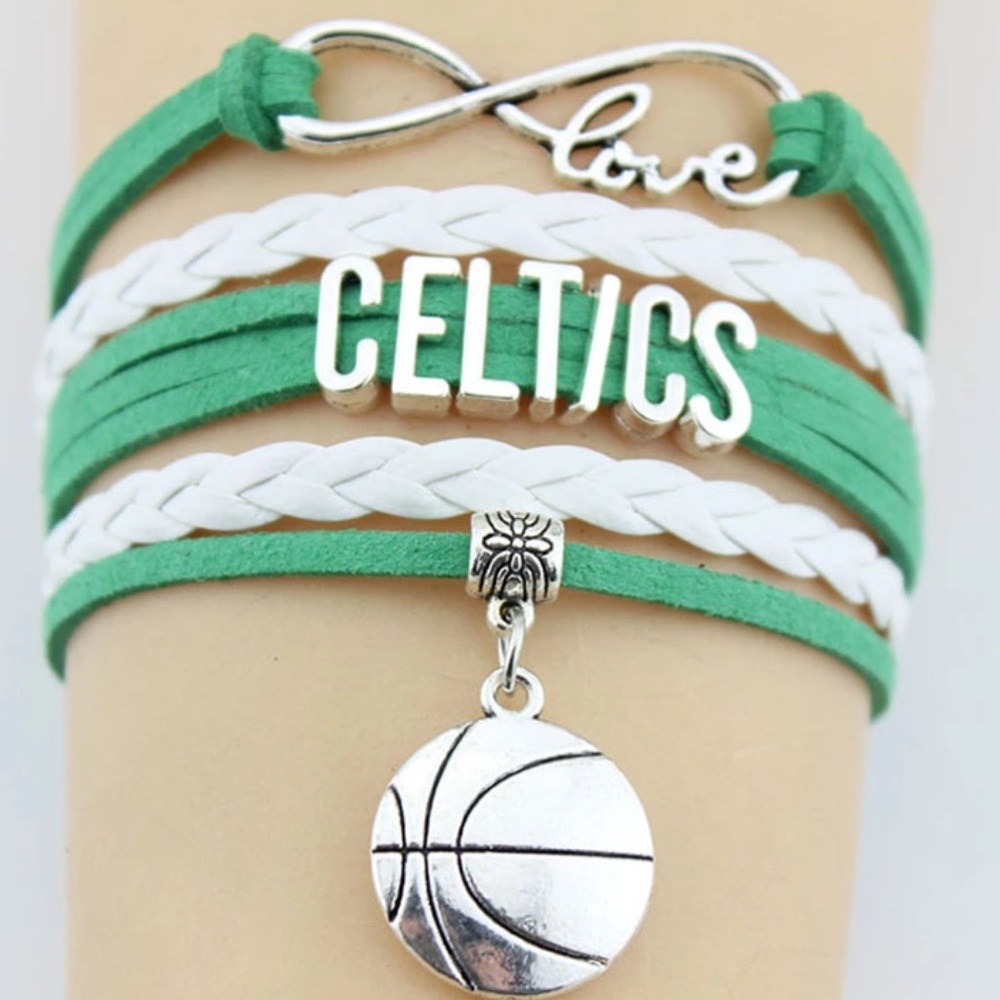 NWT Celtics basketball charm bracelet